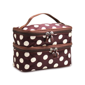 Double Layer Women Cosmetic Bag Portable Travel Makeup Storage Case Pouch Organizer For Cosmetics Dropshipping