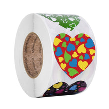 Load image into Gallery viewer, 50-500pcs Red Heart Shape Labels Valentine&#39;s Day Paper Packaging Sticker Candy Dragee Bag Gift Box Packing Bag Wedding