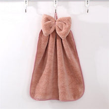 Load image into Gallery viewer, Bow Hand Towel Microfiber Fabric Quick-Dry Water absorption Dry Hanging Wash Hand Towel Kids Daily Using Kitchen Toilet Towels