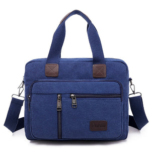 Canvas Men&#39;s Handbag Shoulder Bag Travel Large Capacity Multi-layer Crossbody Bag Student Travel Top-handle Bag Leisure Tote