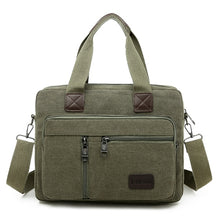 Load image into Gallery viewer, Canvas Men&#39;s Handbag Shoulder Bag Travel Large Capacity Multi-layer Crossbody Bag Student Travel Top-handle Bag Leisure Tote