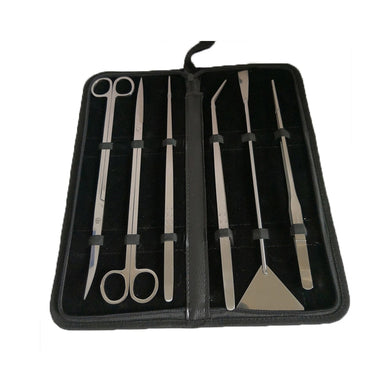 6Pcs/Set Aquarium Tools Kit Tweezers Scissors Stainless Steel Cleaning Tools Aquatic Plants Fish Tank Aquarium Accessories
