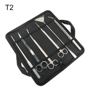 6Pcs/Set Aquarium Tools Kit Tweezers Scissors Stainless Steel Cleaning Tools Aquatic Plants Fish Tank Aquarium Accessories