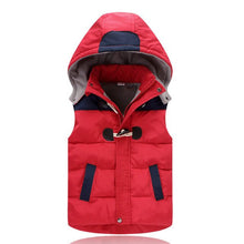 Load image into Gallery viewer, 2021 NEW Christmas Children Waistcoat Kids Outerwear Winter Boys Waterproof Hooded Vest Baby Boys Girls Thick Warm Vest Coats