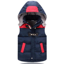 Load image into Gallery viewer, 2021 NEW Christmas Children Waistcoat Kids Outerwear Winter Boys Waterproof Hooded Vest Baby Boys Girls Thick Warm Vest Coats