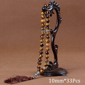 10mm Green Malachite Stone Bracelets Tassel Pendant 33 Prayer Beads Islamic Muslim Tasbih Allah Mohammed Rosary For Women Men