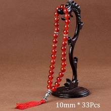 Load image into Gallery viewer, 10mm Green Malachite Stone Bracelets Tassel Pendant 33 Prayer Beads Islamic Muslim Tasbih Allah Mohammed Rosary For Women Men