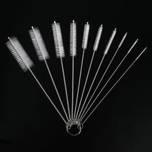 Load image into Gallery viewer, Kitchen Cleaning Brushes 10pcs Nylon Bottle Straw Household Cleaning Brush Set Bristle Kit Tube Bottle Straw Washing Cleaner