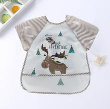 Load image into Gallery viewer, Baby Kids Toddler Long Sleeve Scarf Waterproof Art Smock Feeding Bib Apron Pocket Infant Boys Girls Burp Cloth Banana Bibs