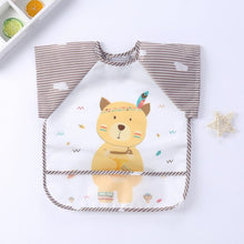 Load image into Gallery viewer, Baby Kids Toddler Long Sleeve Scarf Waterproof Art Smock Feeding Bib Apron Pocket Infant Boys Girls Burp Cloth Banana Bibs