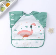 Load image into Gallery viewer, Baby Kids Toddler Long Sleeve Scarf Waterproof Art Smock Feeding Bib Apron Pocket Infant Boys Girls Burp Cloth Banana Bibs