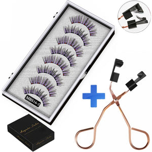 2021 4 pairs 5 Magnet Magnetic False Eyelashes 3D Lasting Magnetic Eyelashes Natural Artificial Mink lashes Faux Cils Magnetique