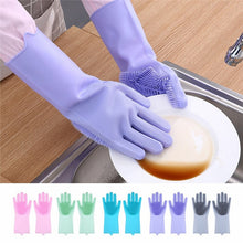 Load image into Gallery viewer, Silicone Dishwashing Gloves Bathroom Kitchen Cleaning Gloves Household Magic Gloves Cleaning For House Insulation Tools