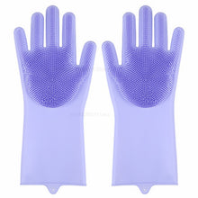 Load image into Gallery viewer, Silicone Dishwashing Gloves Bathroom Kitchen Cleaning Gloves Household Magic Gloves Cleaning For House Insulation Tools