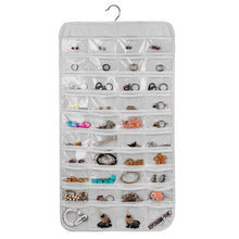 Load image into Gallery viewer, 80 Pockets Fashion Double Sided Hanging Jewelry Display Organizer PVC Storage Earring Packaging Bag Organza Wedding Gift Pouches