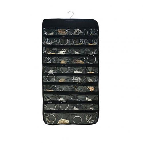 80 Pockets Fashion Double Sided Hanging Jewelry Display Organizer PVC Storage Earring Packaging Bag Organza Wedding Gift Pouches