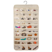 Load image into Gallery viewer, 80 Pockets Fashion Double Sided Hanging Jewelry Display Organizer PVC Storage Earring Packaging Bag Organza Wedding Gift Pouches