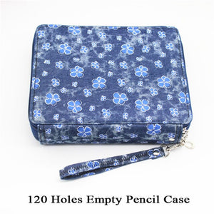 120/168 Holes Pencil Case School Pencilcase for Girl Boy Penal Large Pen Box Stationery Bag Big Pencilholder Cartridge Pouch Kit