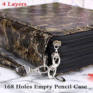 120/168 Holes Pencil Case School Pencilcase for Girl Boy Penal Large Pen Box Stationery Bag Big Pencilholder Cartridge Pouch Kit