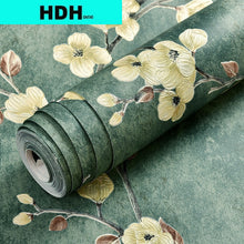 Load image into Gallery viewer, 3D American Retro Non-woven Self-adhesive Wallpaper Rustic Vine Flower Wall Papers Thickening Peel and Stick Wall Stickers