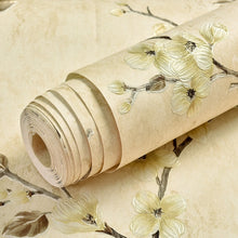 Load image into Gallery viewer, 3D American Retro Non-woven Self-adhesive Wallpaper Rustic Vine Flower Wall Papers Thickening Peel and Stick Wall Stickers