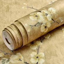 Load image into Gallery viewer, 3D American Retro Non-woven Self-adhesive Wallpaper Rustic Vine Flower Wall Papers Thickening Peel and Stick Wall Stickers