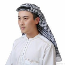 Load image into Gallery viewer, 138*138cm Man Muslim Arabic Various Head Scarf Keffiyeh Square Plaid Male Islamic Hijab Ramadan Saudi Arab Headband Accessories