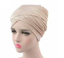 Load image into Gallery viewer, High quality  Style New women and men Velvet Long Turban Tail Cap Wrapped Head Muslim hijab shawl Scarf Hat Headwrap Scarf