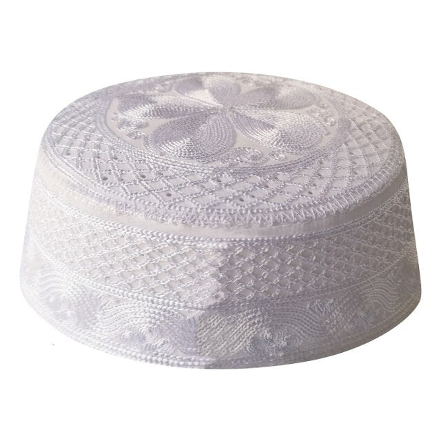 Aqutumn Musulman White Prayer Hats Beanie kippah Arabic Islamic Caps For Men Headscarf Islamic Man Bonnet India Muslim Halal Hat
