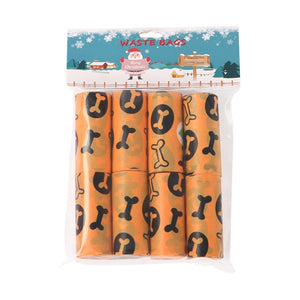 8Rolls EPI Degradable Pet Garbage Bag Cat Dog Poo Waste Bags Dispenser Set Outdoor Home Cleaning Pick-Up Tool Eco Puppy Carriers