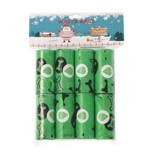 8Rolls EPI Degradable Pet Garbage Bag Cat Dog Poo Waste Bags Dispenser Set Outdoor Home Cleaning Pick-Up Tool Eco Puppy Carriers