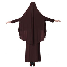 Load image into Gallery viewer, (Sleeve) Two Pieces Muslim Abaya Dress Set Women Djelaba Femme Kaftan Set Prayer Garment Sets Turkish Caftan Dubai Arab Full Cover Sets