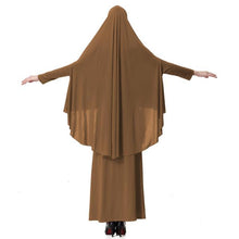 Load image into Gallery viewer, (Sleeve) Two Pieces Muslim Abaya Dress Set Women Djelaba Femme Kaftan Set Prayer Garment Sets Turkish Caftan Dubai Arab Full Cover Sets