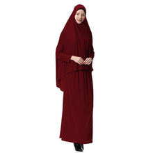 Load image into Gallery viewer, (Sleeve) Two Pieces Muslim Abaya Dress Set Women Djelaba Femme Kaftan Set Prayer Garment Sets Turkish Caftan Dubai Arab Full Cover Sets