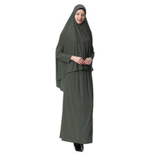 Load image into Gallery viewer, (Sleeve) Two Pieces Muslim Abaya Dress Set Women Djelaba Femme Kaftan Set Prayer Garment Sets Turkish Caftan Dubai Arab Full Cover Sets