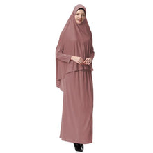 Load image into Gallery viewer, (Sleeve) Two Pieces Muslim Abaya Dress Set Women Djelaba Femme Kaftan Set Prayer Garment Sets Turkish Caftan Dubai Arab Full Cover Sets