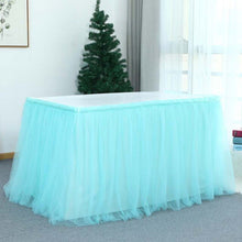 Load image into Gallery viewer, (FR) L190-280-450cm Table Skirt Wedding Party Tutu Tulle Tableware Cloth Baby Shower Birthday Banquet Party Wedding Table Skirting Party Home Decor