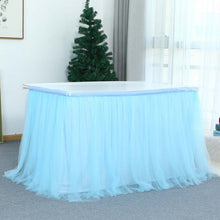 Load image into Gallery viewer, (FR) L190-280-450cm Table Skirt Wedding Party Tutu Tulle Tableware Cloth Baby Shower Birthday Banquet Party Wedding Table Skirting Party Home Decor