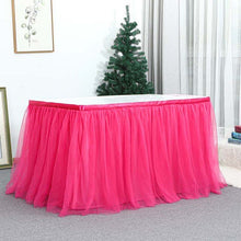 Load image into Gallery viewer, (FR) L190-280-450cm Table Skirt Wedding Party Tutu Tulle Tableware Cloth Baby Shower Birthday Banquet Party Wedding Table Skirting Party Home Decor