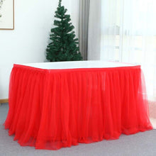 Load image into Gallery viewer, (FR) L190-280-450cm Table Skirt Wedding Party Tutu Tulle Tableware Cloth Baby Shower Birthday Banquet Party Wedding Table Skirting Party Home Decor