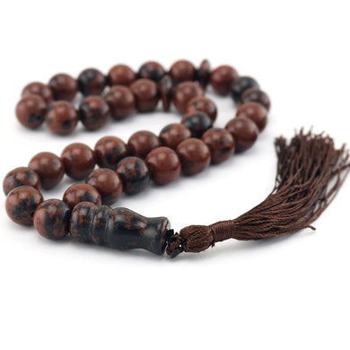 12mm Natural Agate Round Ornament Beads 33 Islamic Rosary Muslim Tasbih Allah Moon Element Beaded Bracelet Tassel Pendant