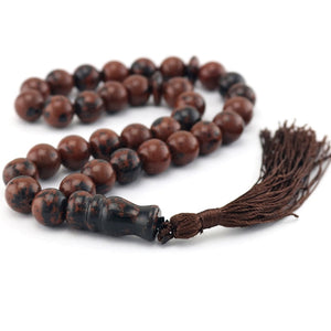 12mm Natural Agate Round Ornament Beads 33 Islamic Rosary Muslim Tasbih Allah Moon Element Beaded Bracelet Tassel Pendant