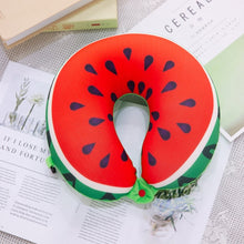 Load image into Gallery viewer, Cartoon Cars Unicorn Neck Travel Pillow Fruits Watermelon U Shaped Foam Pillow Office Cushion Cute Pillows For Children/Adults