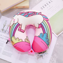 Load image into Gallery viewer, Cartoon Cars Unicorn Neck Travel Pillow Fruits Watermelon U Shaped Foam Pillow Office Cushion Cute Pillows For Children/Adults