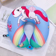 Load image into Gallery viewer, Cartoon Cars Unicorn Neck Travel Pillow Fruits Watermelon U Shaped Foam Pillow Office Cushion Cute Pillows For Children/Adults