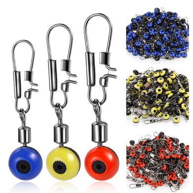 50pcs/Lot Fishing Float Bobber Stops Space Beans Swivel Connectors Sea Fishing Saltwater Metal Plastic Tools Accessories