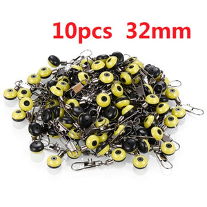 50pcs/Lot Fishing Float Bobber Stops Space Beans Swivel Connectors Sea Fishing Saltwater Metal Plastic Tools Accessories