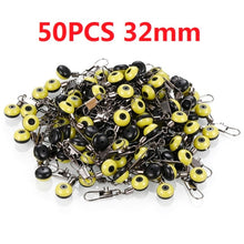 Load image into Gallery viewer, 50pcs/Lot Fishing Float Bobber Stops Space Beans Swivel Connectors Sea Fishing Saltwater Metal Plastic Tools Accessories