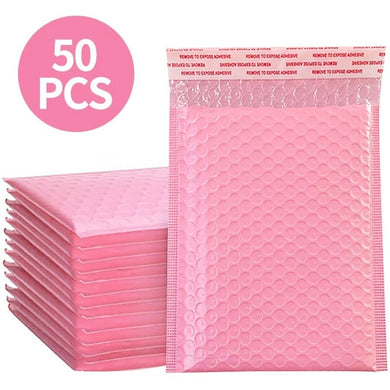 50pcs Bubble Mailers Pink Poly Bubble Mailer Self Seal Padded Envelopes Gift Bags black/blue Packaging Envelope Bags For Book