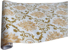 Load image into Gallery viewer, HDHome Golden Damask Peel and Stick Wallpaper Floral Self Adhesive Wallpaper Roll Waterproof Wall Stickers for Home Decoration